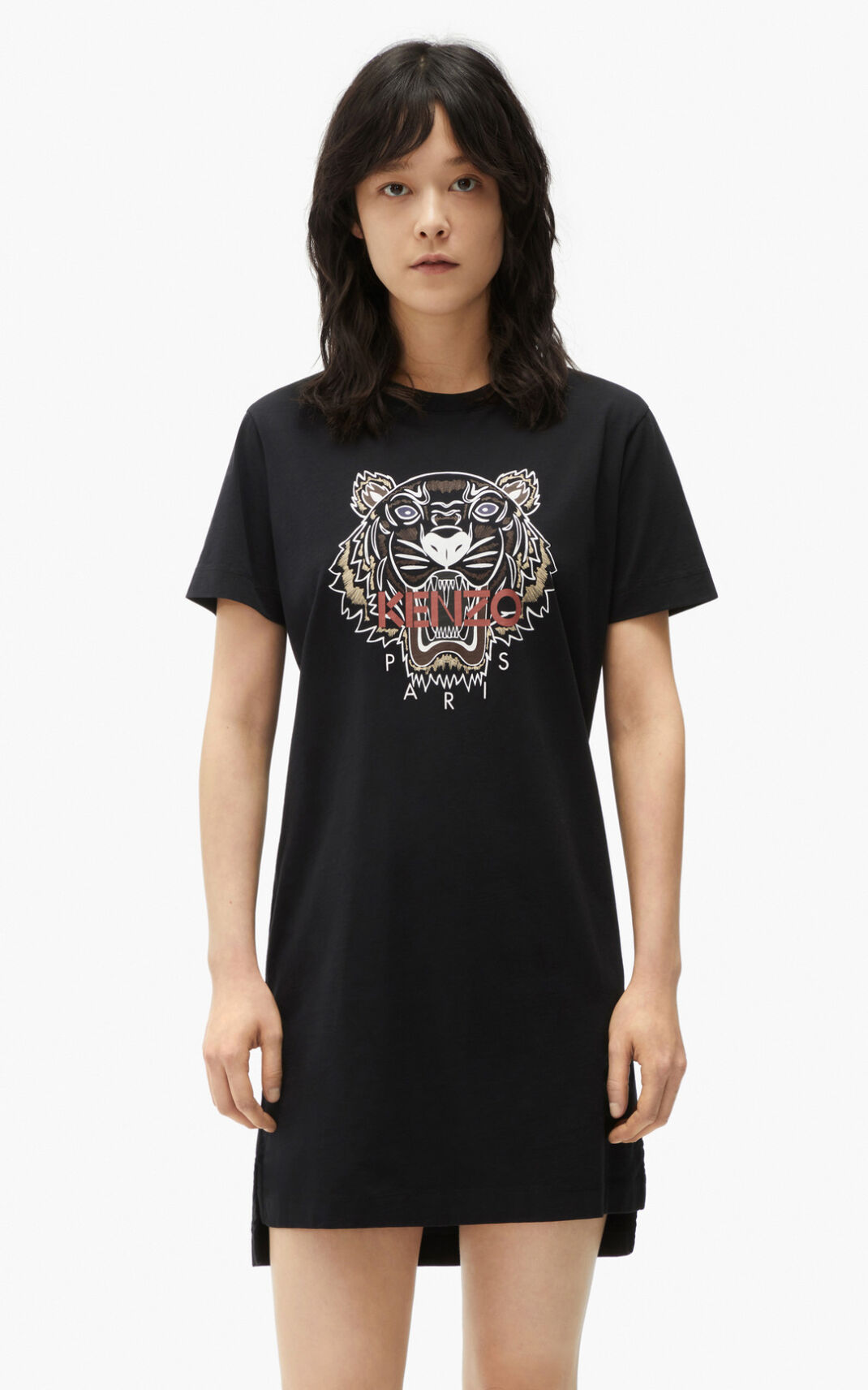 Kenzo Tiger T shirt Ruha Női Fekete | ID.799748